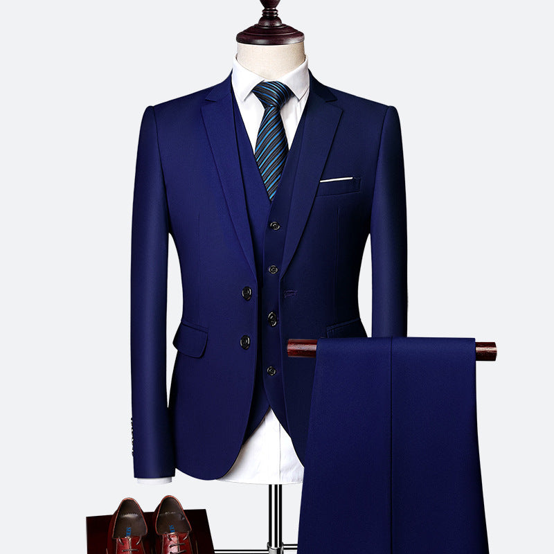 Abito da uomo David - Elegante abito da 3 pezzi, traspirante e comodo per matrimoni e affari