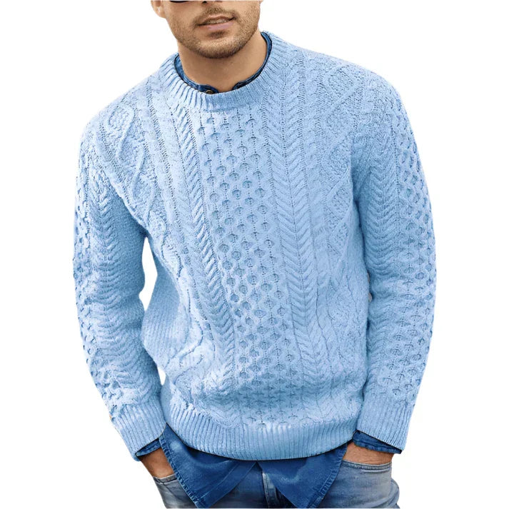 Othar Pull Homme – Pull Torsadé Chaud & Élégant en Maille Hiver Confortable