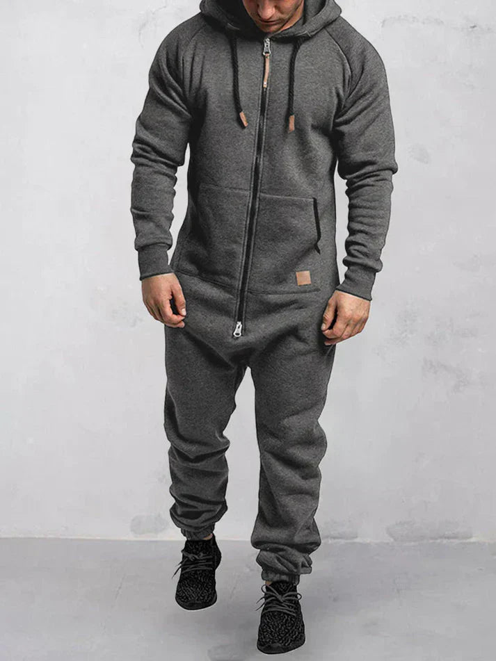Riston Combinaison Homme – Combinaison à Capuche Chaude en Polaire Douce & Style Décontracté