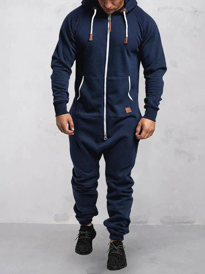 Riston Combinaison Homme – Combinaison à Capuche Chaude en Polaire Douce & Style Décontracté