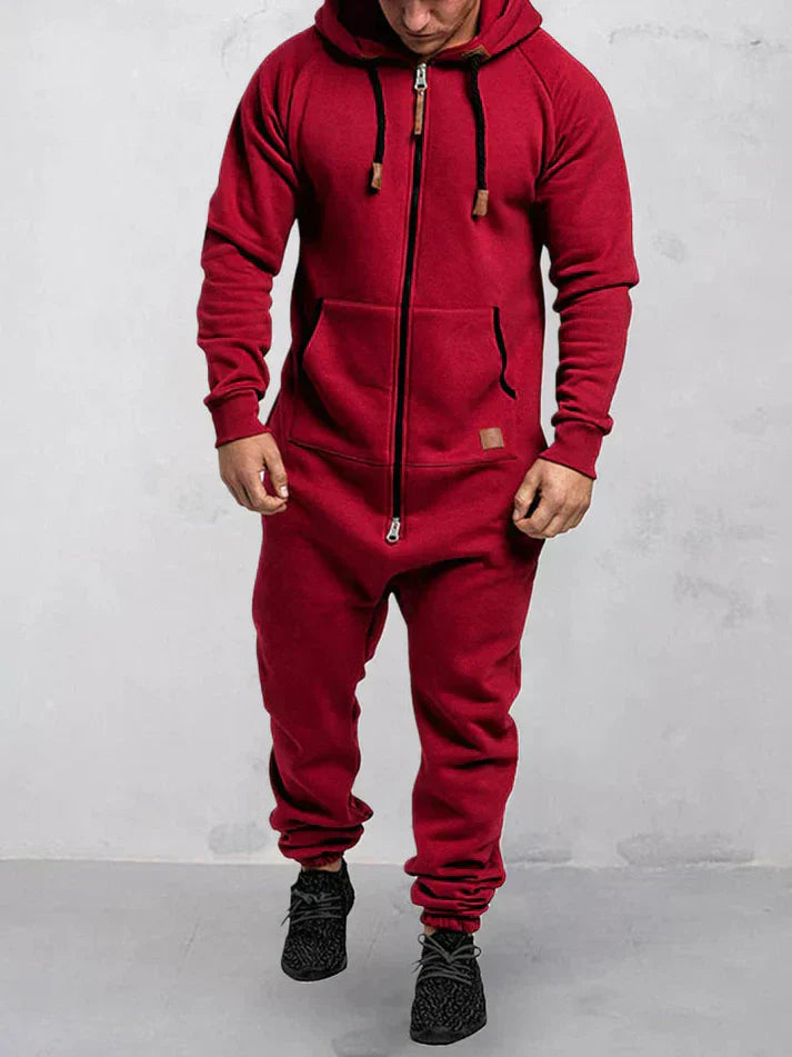 Riston Combinaison Homme – Combinaison à Capuche Chaude en Polaire Douce & Style Décontracté