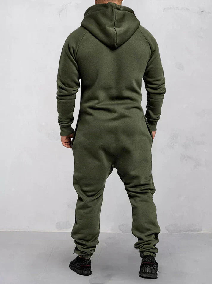 Riston Combinaison Homme – Combinaison à Capuche Chaude en Polaire Douce & Style Décontracté