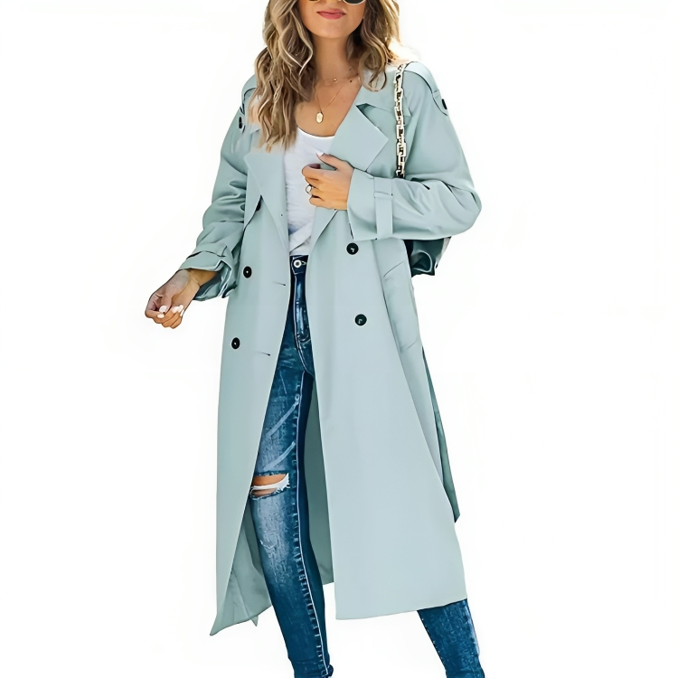 Krish Trenchcoat Femme – Manteau Coupe-Vent Léger pour Printemps & Automne
