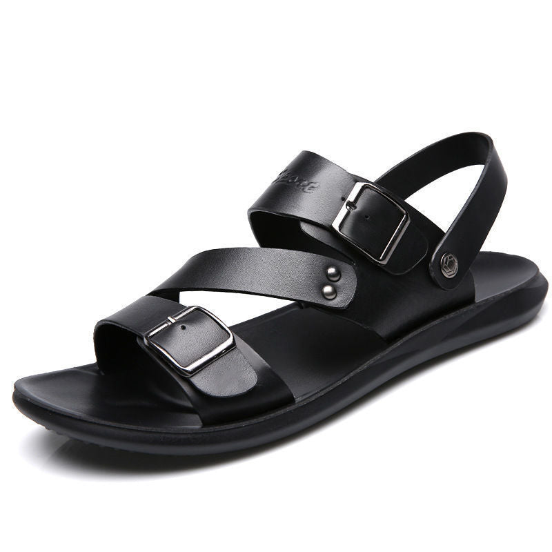 Antonio Sandales Homme – Sandales en Cuir Fendu avec Boucle pour Été & Style Décontracté