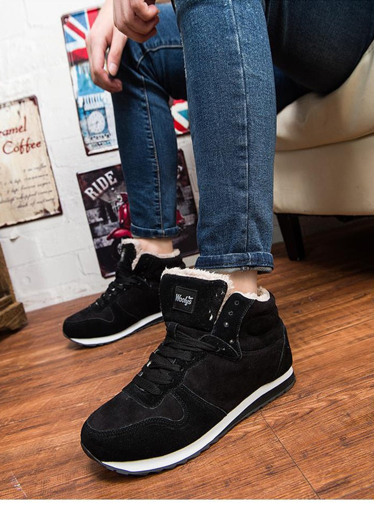 Niel Bottes d’Hiver pour Homme – Design Suédine Chaud et Isolé avec Semelle en Caoutchouc à Adhérence Durable