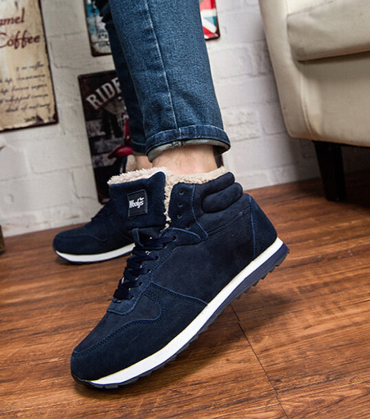 Niel Bottes d’Hiver pour Homme – Design Suédine Chaud et Isolé avec Semelle en Caoutchouc à Adhérence Durable