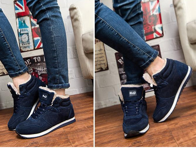 Niel Bottes d’Hiver pour Homme – Design Suédine Chaud et Isolé avec Semelle en Caoutchouc à Adhérence Durable