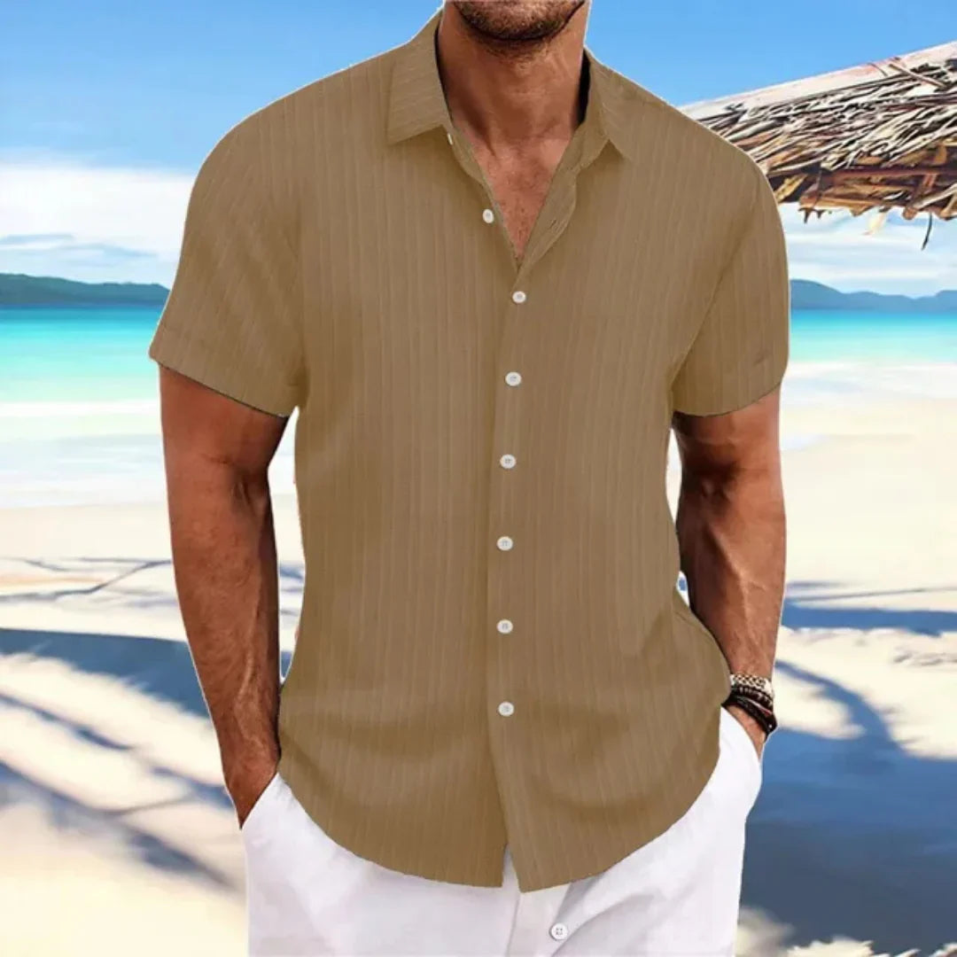 Camicia da uomo Luke: classica camicia a maniche corte e vestibilità moderna per look estivi casual