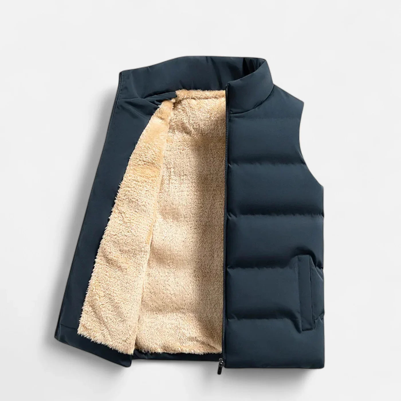 Victor Gilet Homme en Laine – Gilet d’Hiver en Laine d’Agneau avec Doublure Polaire Douce & Coupe Décontractée