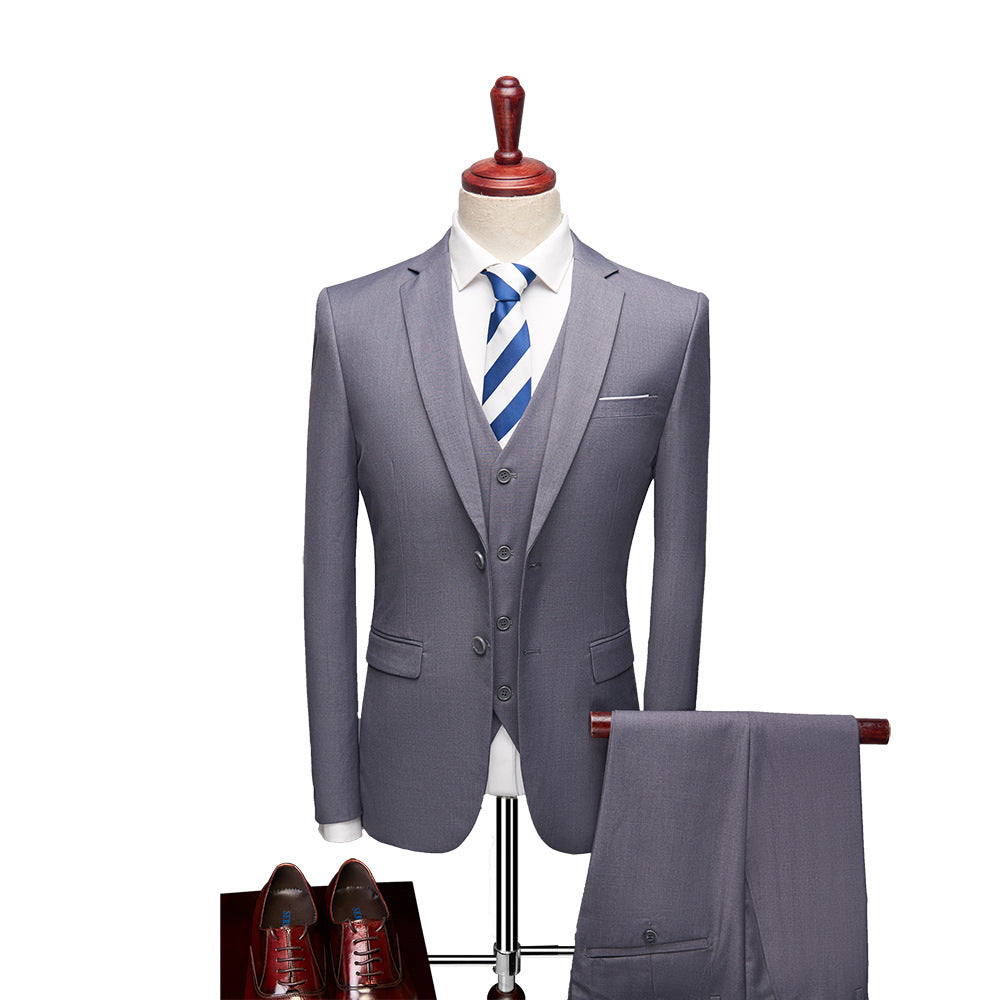 Abito da uomo David - Elegante abito da 3 pezzi, traspirante e comodo per matrimoni e affari