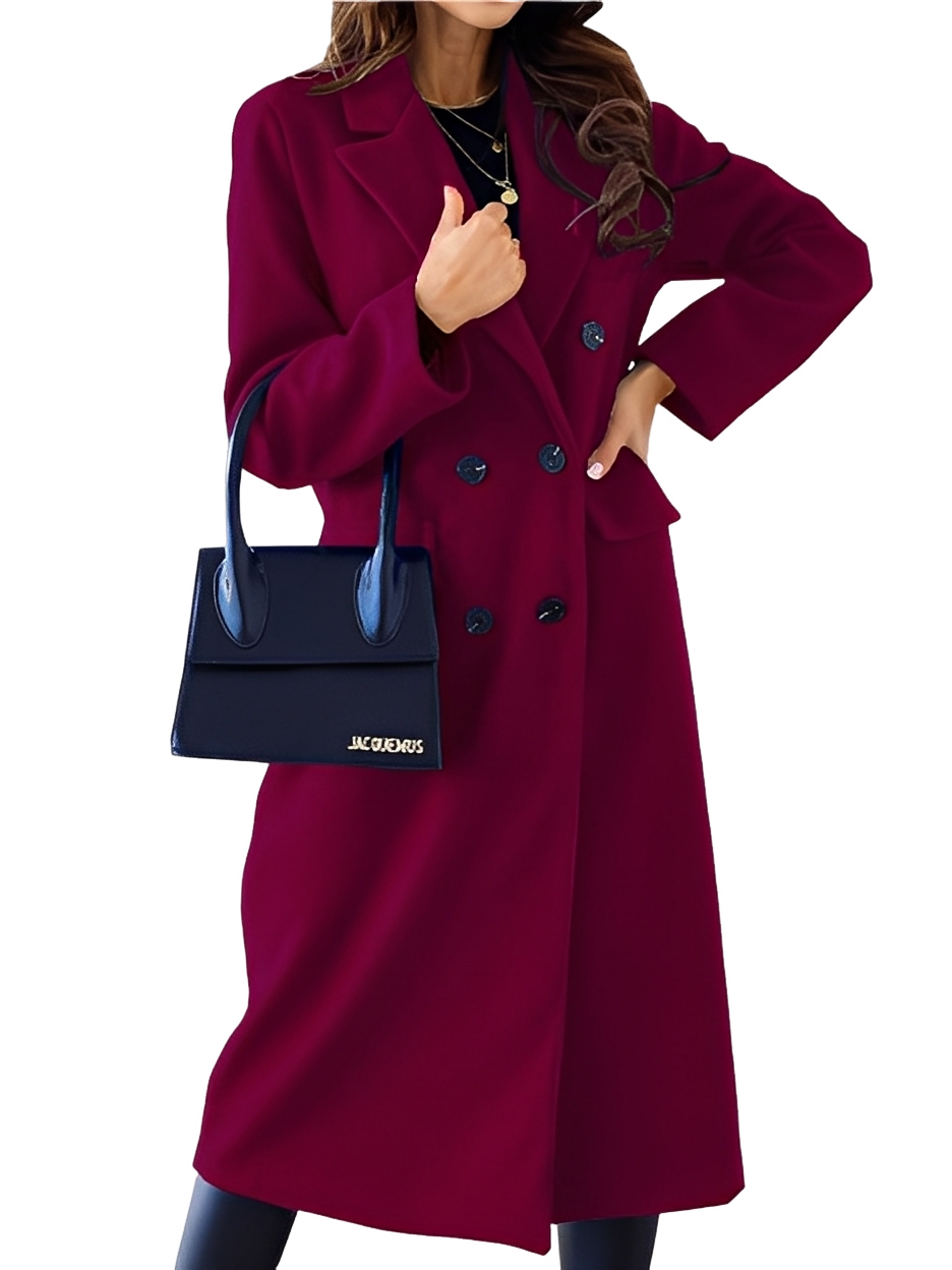 Vivian Manteau Croisé pour Femme – Veste d’Hiver Élégante et Chaude avec Doublure Douce et Coupe Raffinée