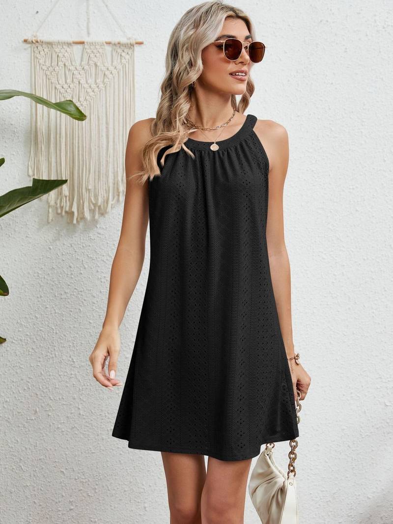 Abito da donna Evelyn - Abito estivo senza maniche in tessuto leggero dall'aspetto elegante