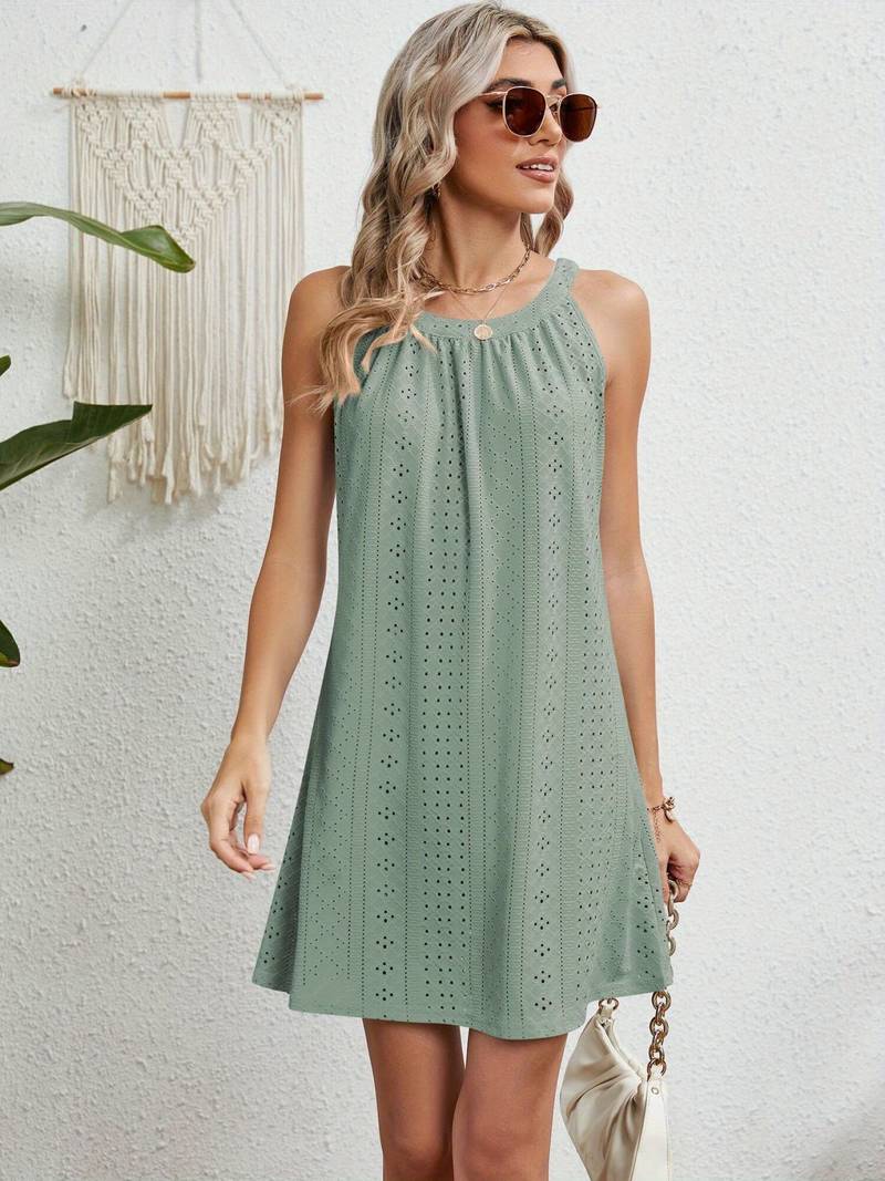 Abito da donna Evelyn - Abito estivo senza maniche in tessuto leggero dall'aspetto elegante