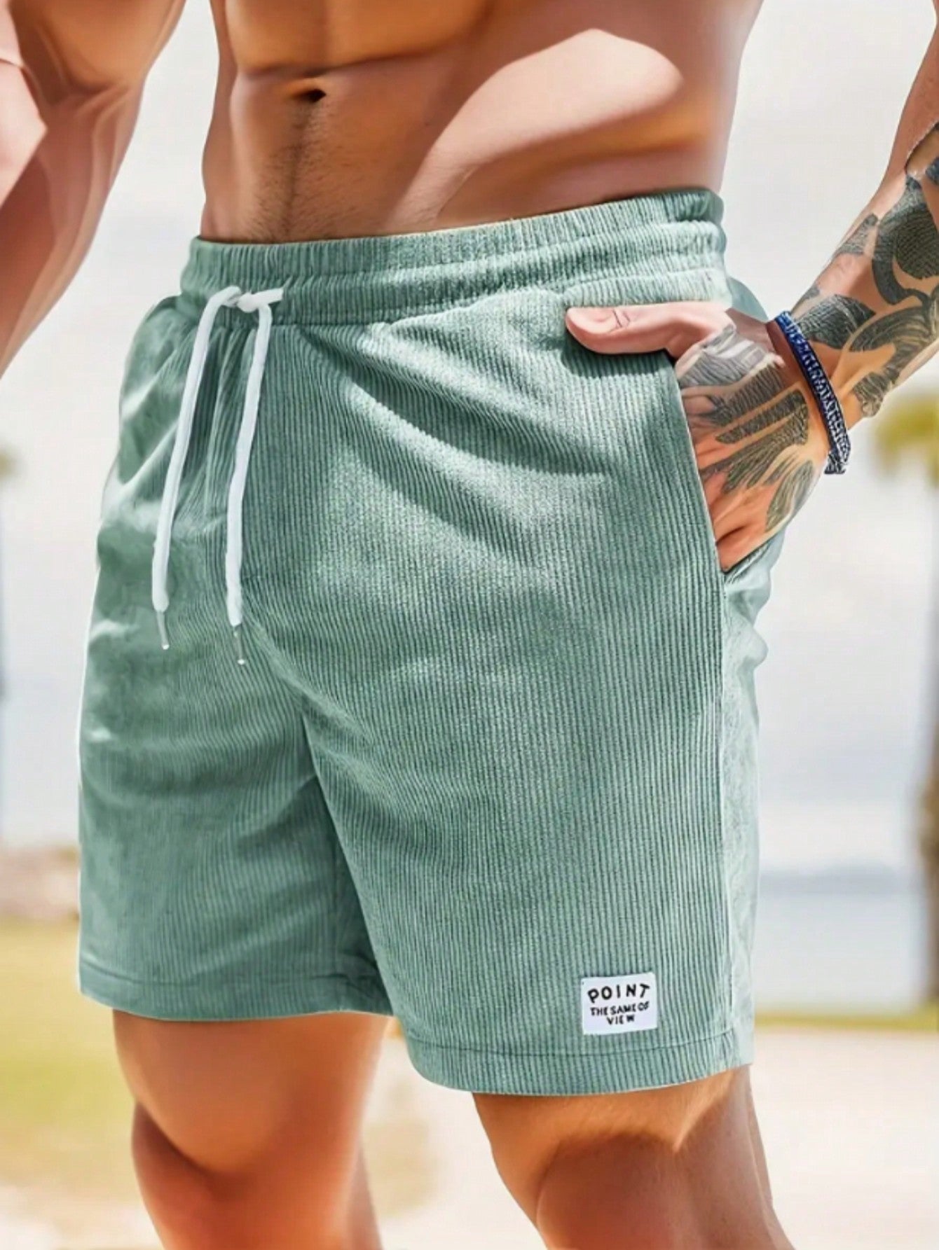 Pantaloncini in velluto a coste da uomo Zachary - Pantaloncini comodi, elasticizzati e dallo stile senza tempo