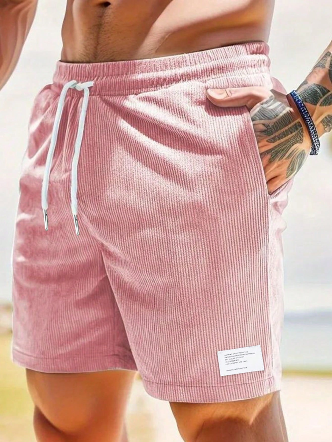 Pantaloncini in velluto a coste da uomo Zachary - Pantaloncini comodi, elasticizzati e dallo stile senza tempo