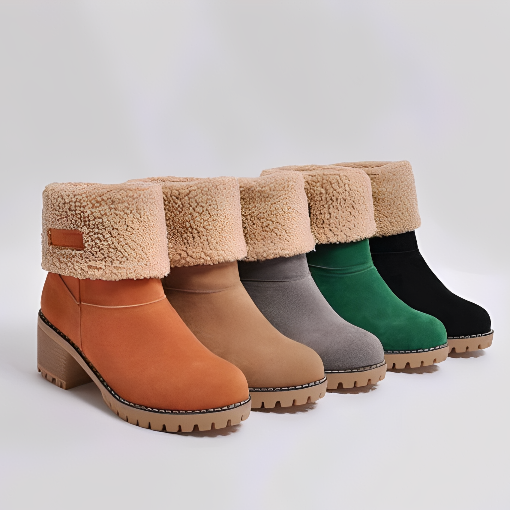 Joella Bottes d’Hiver en Daim pour Femme – Chaussures Élégantes et Chaudes avec Semelle Antidérapante pour Temps Froid