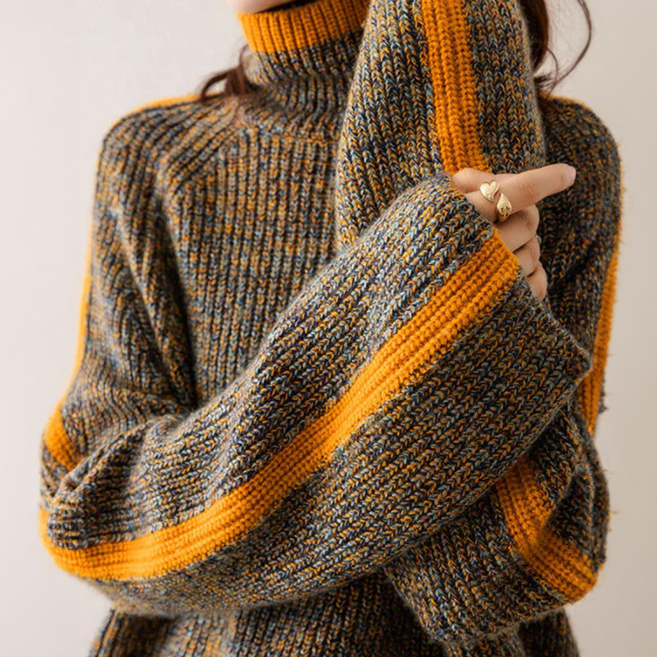 Aitana Pull Col Roulé Femme – Tricot Confortable, Élégant & Chaleureux au Style Moderne