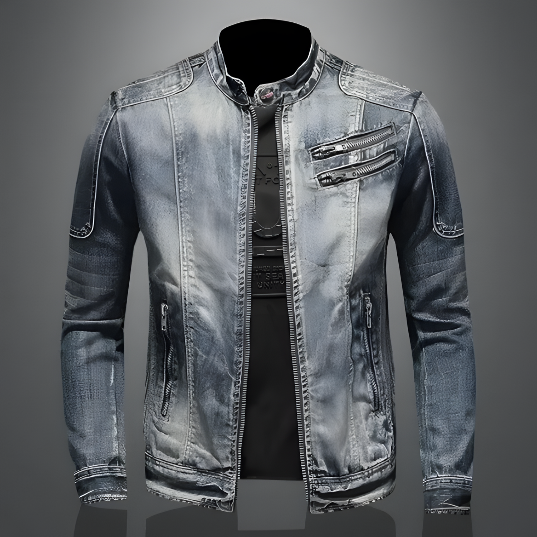 Giacca da uomo Michel: giacca in denim di alta qualità, comoda e resistente, dallo stile moderno