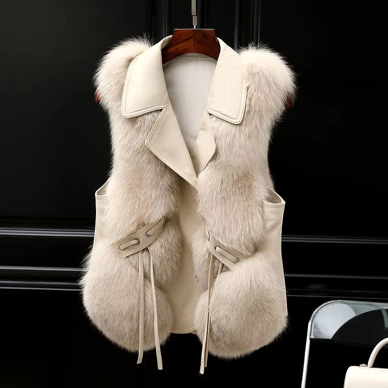 Gilet in pelliccia sintetica da donna Dilara - Design elegante con vestibilità regolabile e fodera morbida