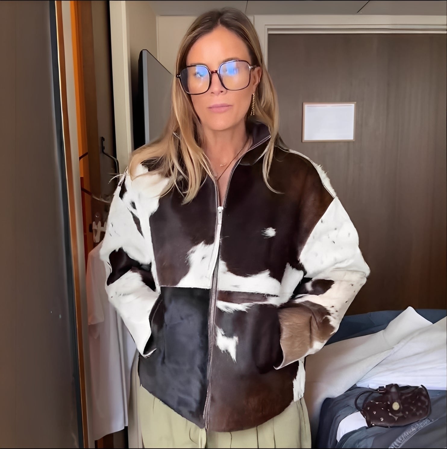 Natalia – Giacca stampata da donna – Cappotto moderno, morbido e confortevole con motivo all-over alla moda