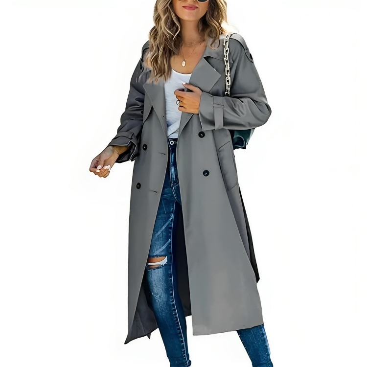Krish Trenchcoat Femme – Manteau Coupe-Vent Léger pour Printemps & Automne