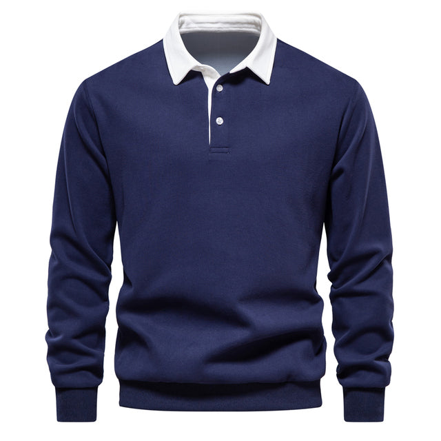 Hugo Pull Polo Homme – Sweat à Manches Longues Respirant avec Col Classique & Style Intemporel