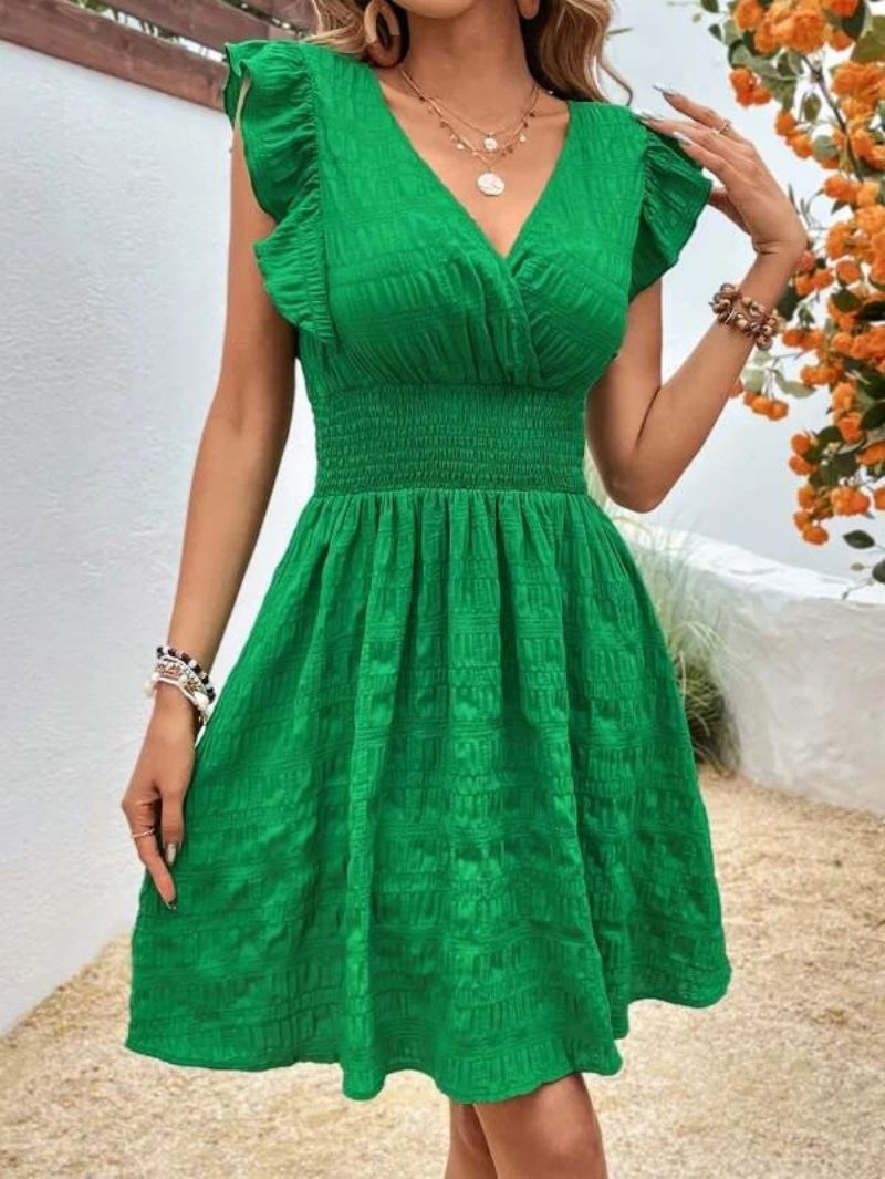 Abito estivo da donna Naomi - Elegante abito a trapezio con vestibilità leggera e aspetto naturale