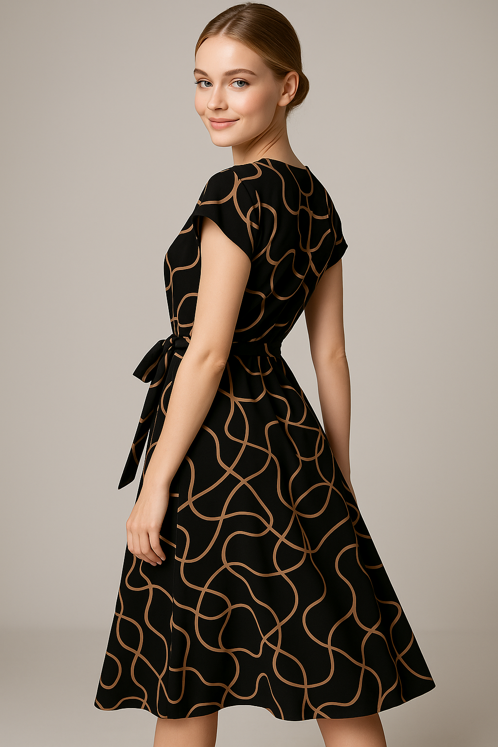 Abito lungo da donna Eliana - Elegante abito lungo con scollo a V e vestibilità perfetta per l'estate