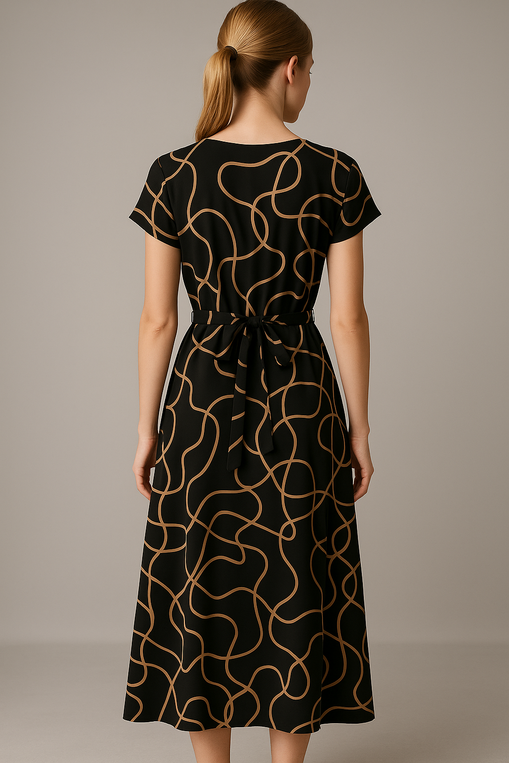 Abito lungo da donna Eliana - Elegante abito lungo con scollo a V e vestibilità perfetta per l'estate