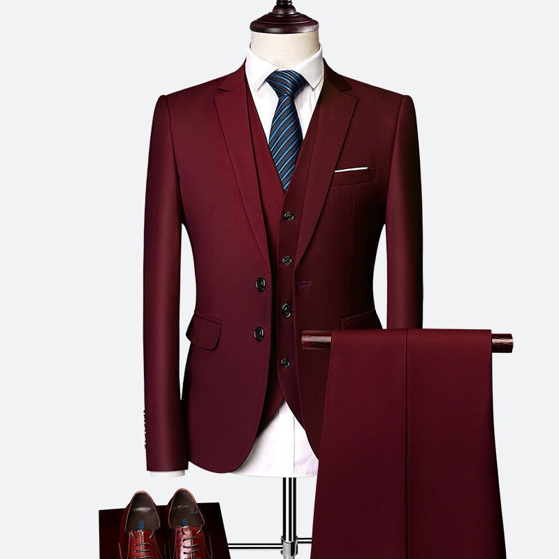 Abito da uomo David - Elegante abito da 3 pezzi, traspirante e comodo per matrimoni e affari