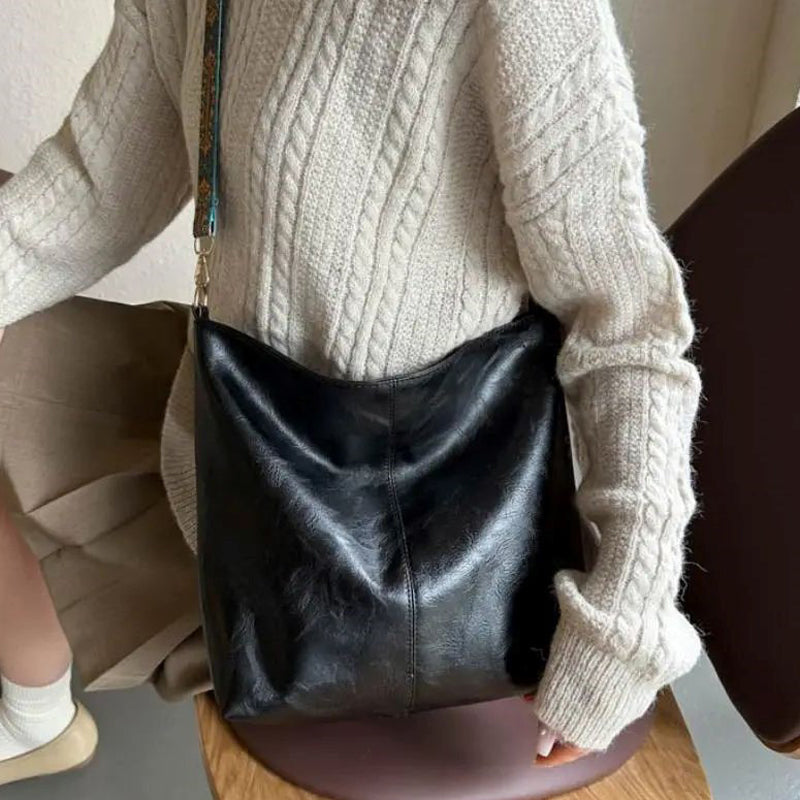 Borsa a tracolla da donna Wanda - Elegante borsa in PU con cerniera e dimensioni compatte per l'uso quotidiano