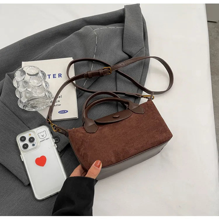 Gemma Sac à Main Femme – Sac Similicuir Compact avec Bandoulière Réglable & Détails Dorés