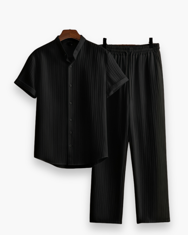 Completo estivo da uomo Josh: camicia a maniche corte e pantaloni casual leggeri
