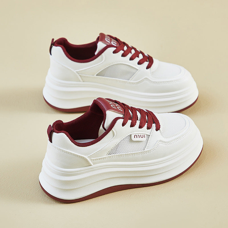 Sienna Femme Baskets – Sneakers Blanches à Semelle Plateforme & Confort Quotidien