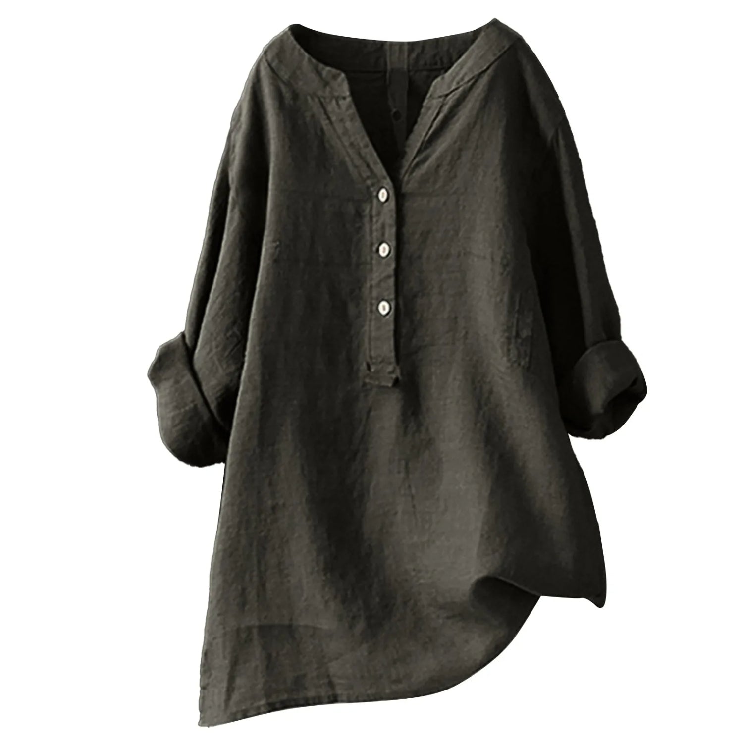 Blusa da donna color cremisi - Tessuto leggero e traspirante, scollo a V rosso intenso e stile versatile