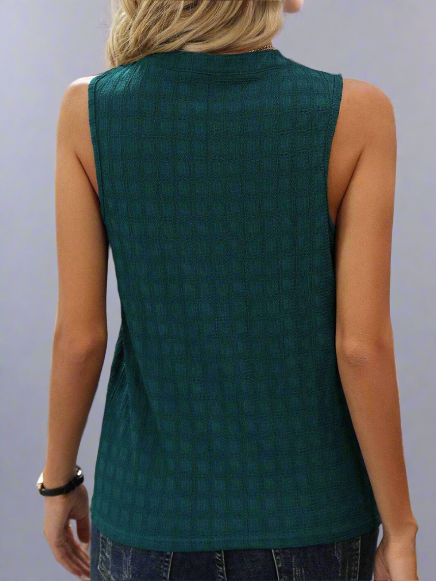 Top da donna Ava: top leggero senza maniche in tessuto elasticizzato con vestibilità elegante e versatile