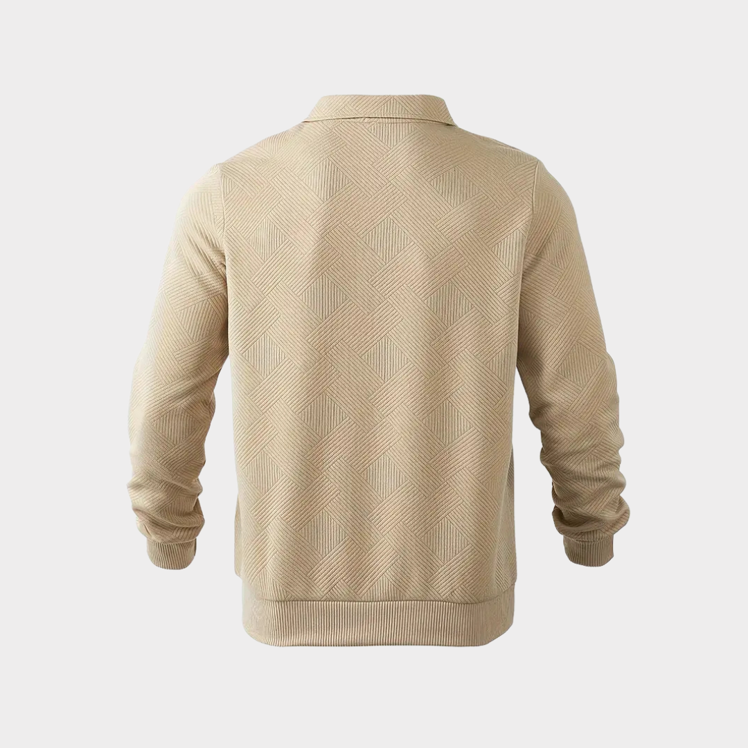 Victor Pull Homme – Pull Chaud en Maille avec Motif Géométrique & Coupe Confortable