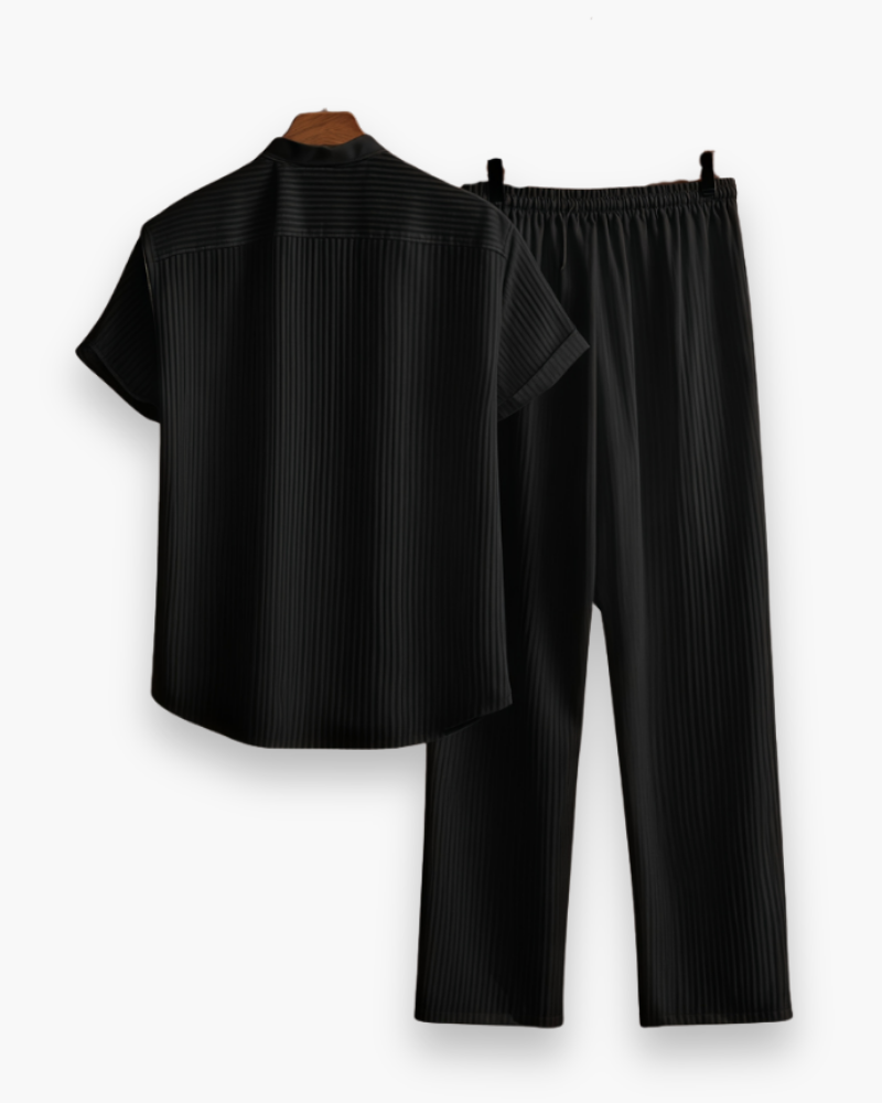 Completo estivo da uomo Josh: camicia a maniche corte e pantaloni casual leggeri