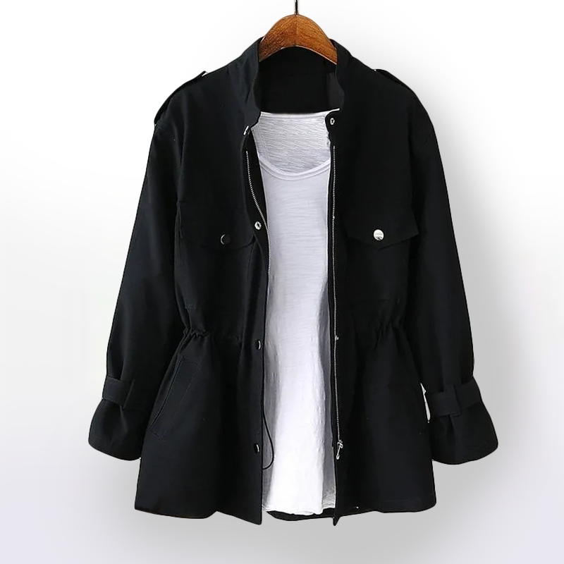 Cappotto impermeabile in cotone cerato da donna Julie - Cappotto impermeabile elegante e leggero per la mezza stagione
