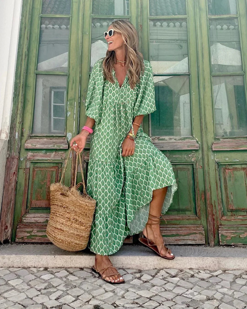 Abito lungo da donna Sandy - Stile versatile con tessuto leggero ed eleganza senza tempo