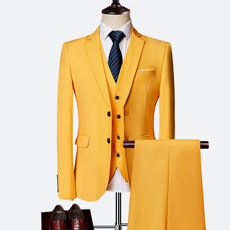 Abito da uomo David - Elegante abito da 3 pezzi, traspirante e comodo per matrimoni e affari