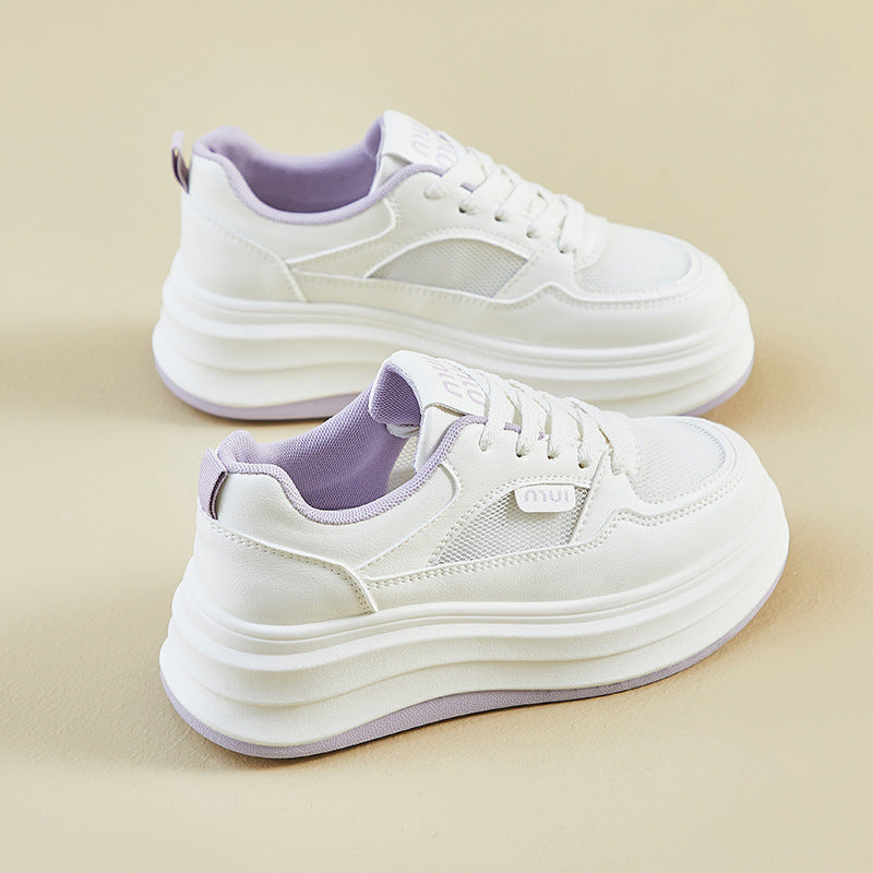 Sienna Femme Baskets – Sneakers Blanches à Semelle Plateforme & Confort Quotidien