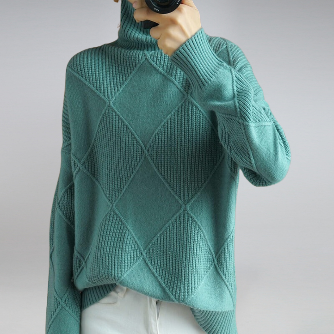 Maglione da donna Haley: maglione dolcevita morbido, caldo ed elegante per l'autunno e l'inverno