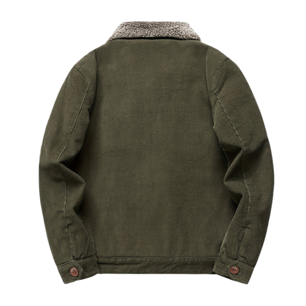 Cappotto leggero in cotone da uomo con tasca sul petto per esterni