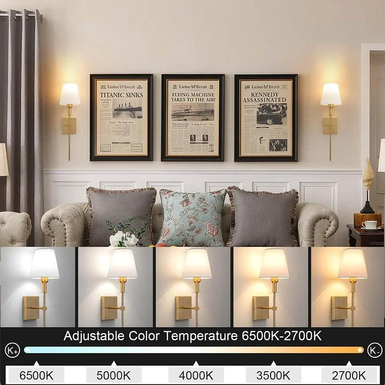 Applique Murale LED Sans Fil – Lot de 2, Rechargeable