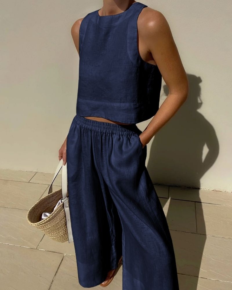 Jhara Ensemble Femme – Ensemble en Lin Élégant & Confortable avec Coupe Flatteuse