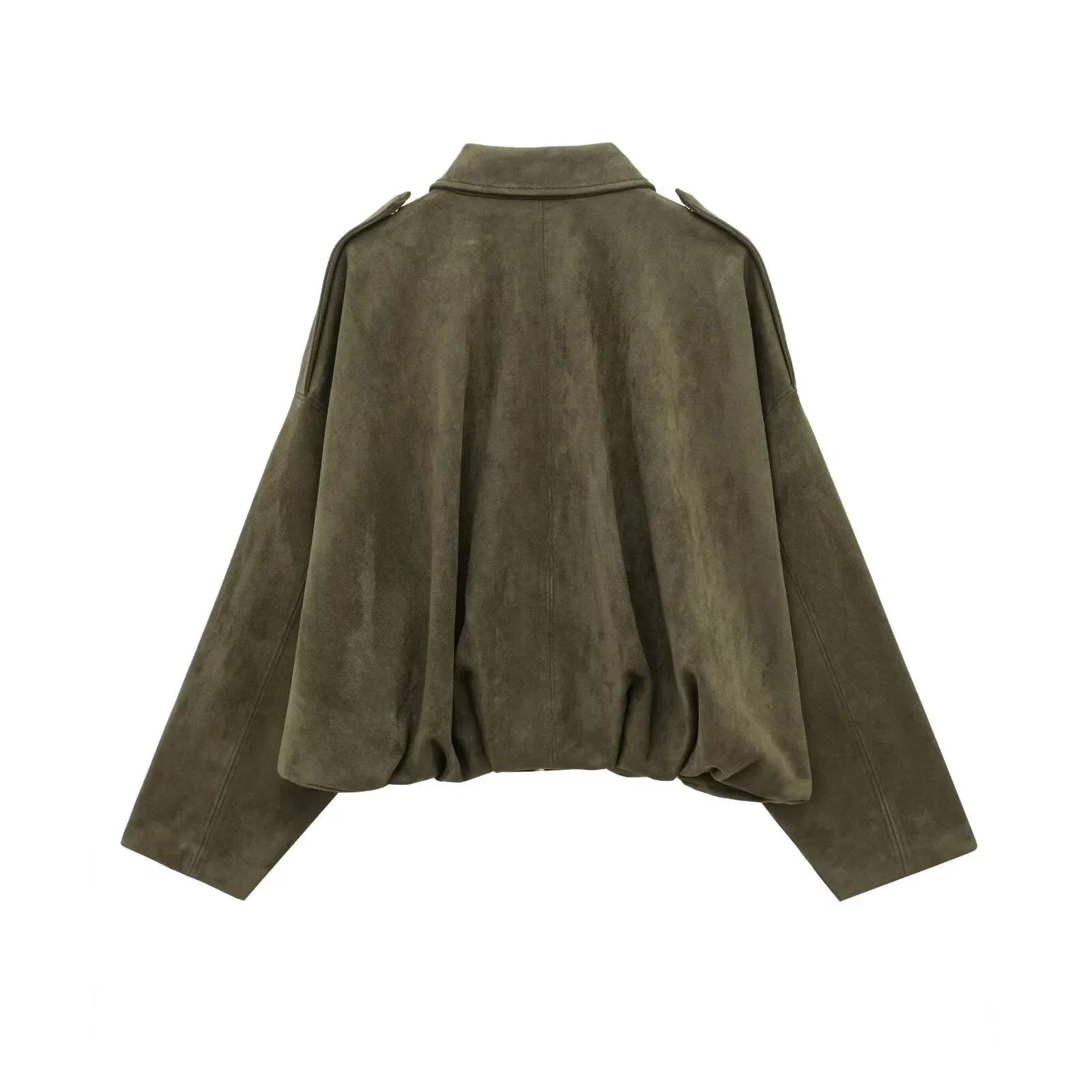 Isla Veste Femme en Daim – Blouson Oversize Élégant avec Coupe Moderne & Confort Doux