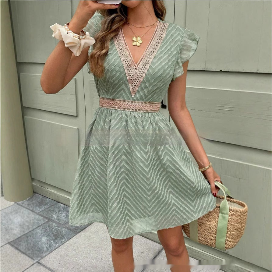 Abito da donna Francis - Elegante abito estivo in seta ghiacciata fluida e confortevole per l'estate
