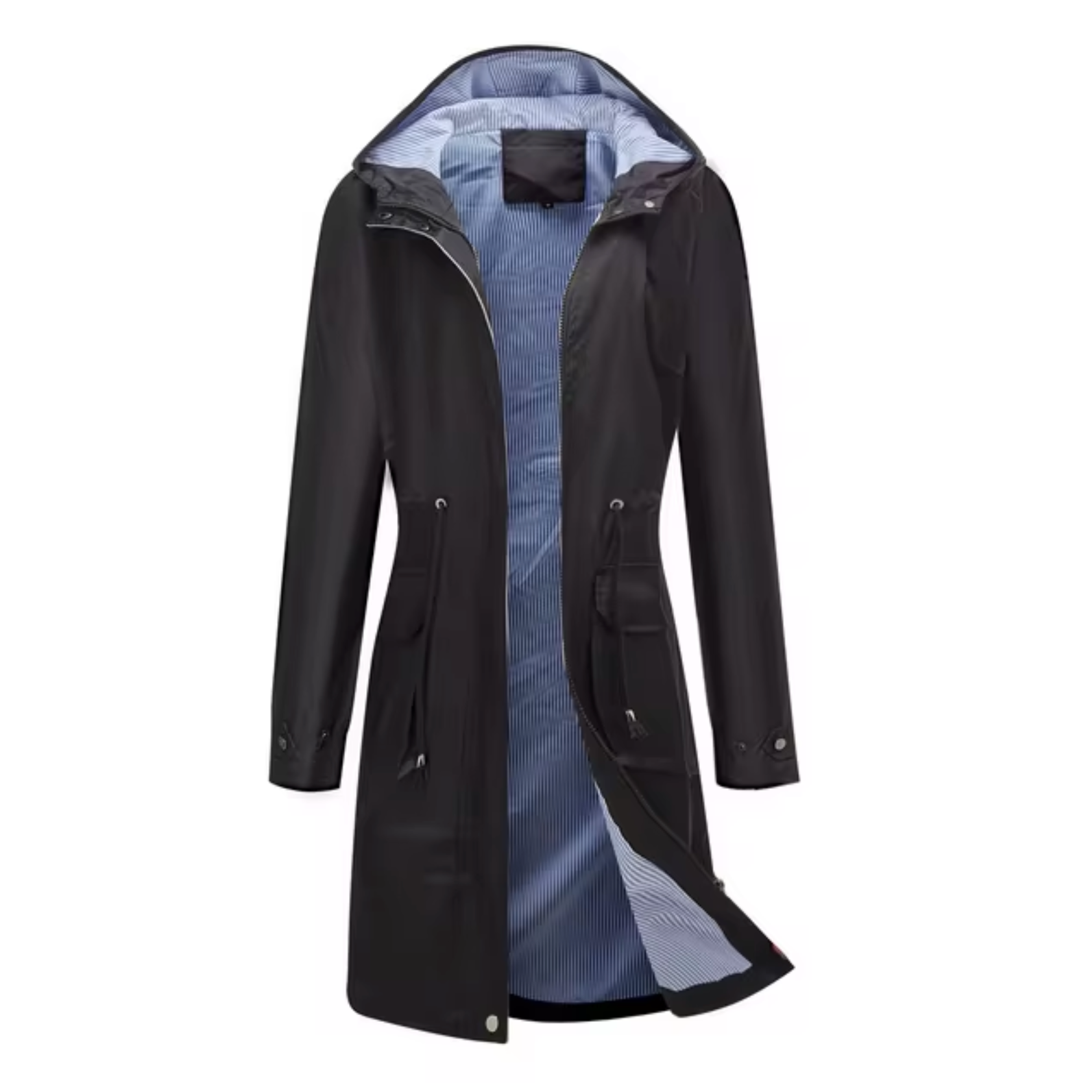 Adelaide Manteau Femme – Longue Veste Imperméable avec Capuche & Coupe Féminine Respirante
