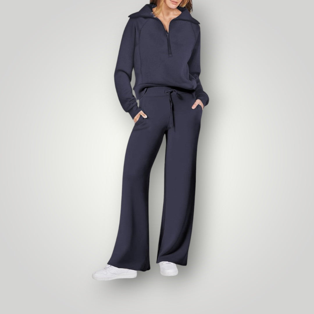 Lilou Ensemble Loungewear Femme – Sweat & Pantalon de Jogging Confortables en Tissu Doux & Luxueux